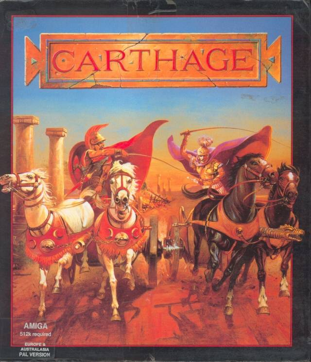 Carthage box art for Amiga